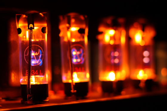 Glowing vacuum tubes